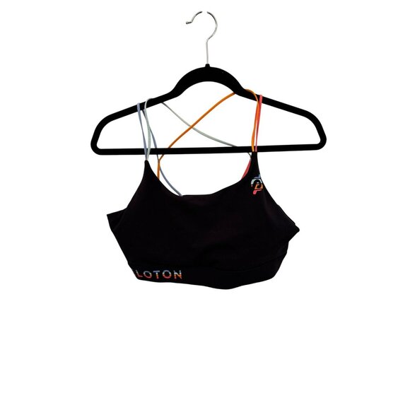 Peloton black and bright straps sports bra size xl - Picture 1 of 3